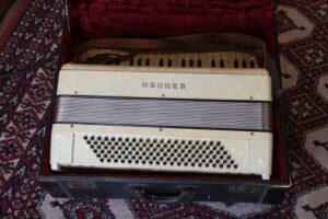 Vintage Hohner Accordion With Case