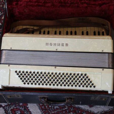 Vintage Hohner Accordion With Case