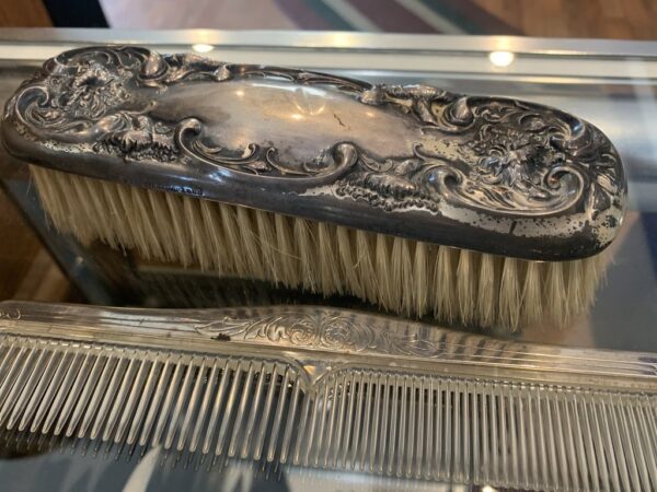 Vintage Silver Brush and Comb