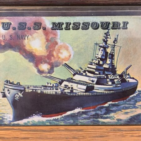 Vintage T.C.G. Inc. Battleship Trading Card – Flags, Sea Myths & American Pride