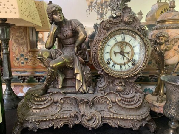 Ansonia Clock Company - Roman Soldier With Open escapement