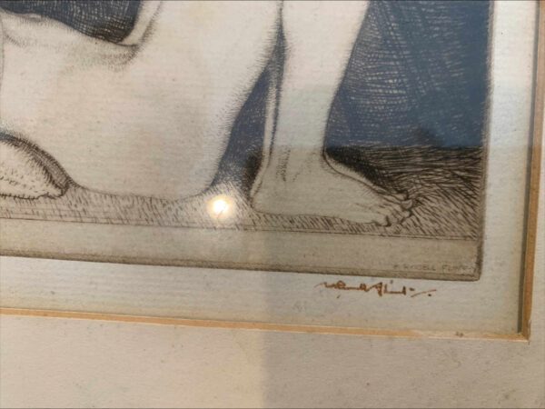 Sir William Russell Flint-Danae #43 of 75, Etching with Drypoint - Image 3