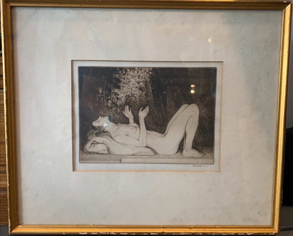 Sir William Russell Flint-Danae #43 of 75, Etching with Drypoint