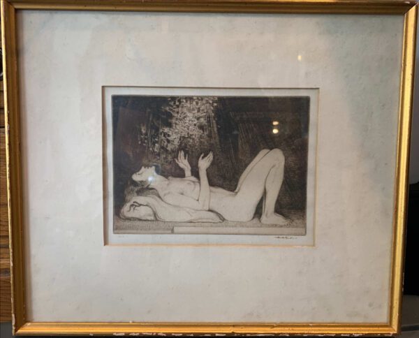 Sir William Russell Flint-Danae #43 of 75, Etching with Drypoint