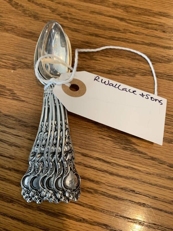 Set of 6 Georgian Sterling Silver Spoons by R. Wallace & Sons