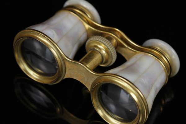 Colmont & Geivroz Paris - Mother Of Pearl And 14K Gold Plated Brass Opera Glasses - Image 2