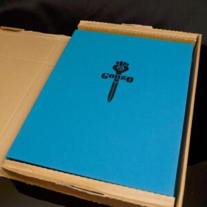 Mint condition copy of Gonzo: The Life and Work of Dr. Hunter S. Thompson (AMMO Books Edition) preserved in original turquoise cloth clamshell box.