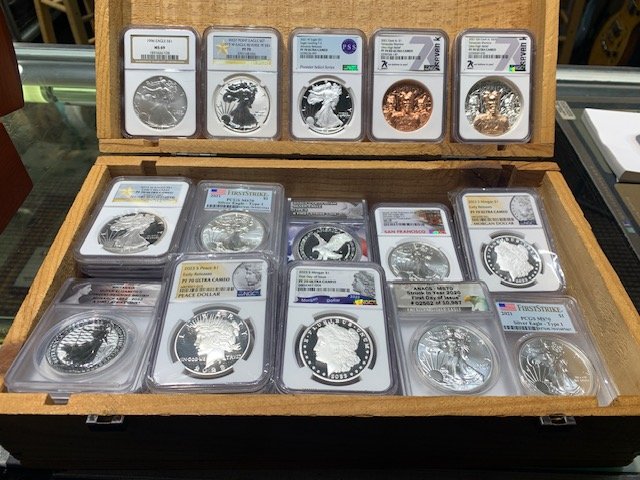 Graded Silver Eagles, Bullion, and Numismatic Coins