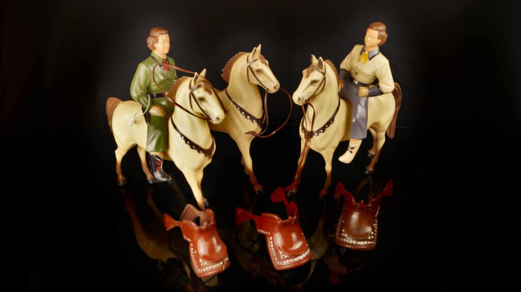 Vintage 1950s Hartland Plastics Western Horse & Rider Figures
